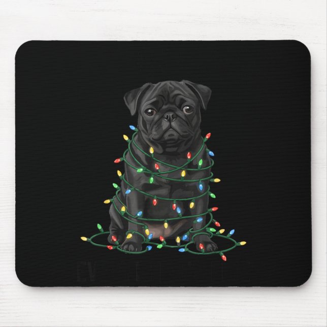 Black Pug Christmas I'm Fine Everything Is Fine  Musmatta (Framsidan)