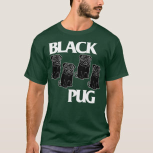 Black Pug Flagga Punk Sten Hund Grumble Pugs Desig T Shirt
