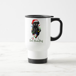 Black Pug Hund Bah Humpug Funny jul Resemugg