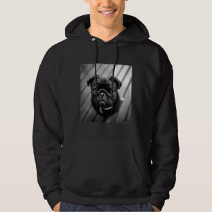 Black Pug Hund med söt ansikte Classic T-Shirt 436 Hoodie