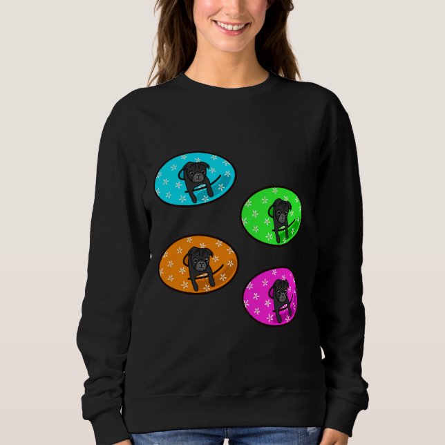 Black Pug Inner Tube Pack Classic T-Shirt 1015 (Framsida)