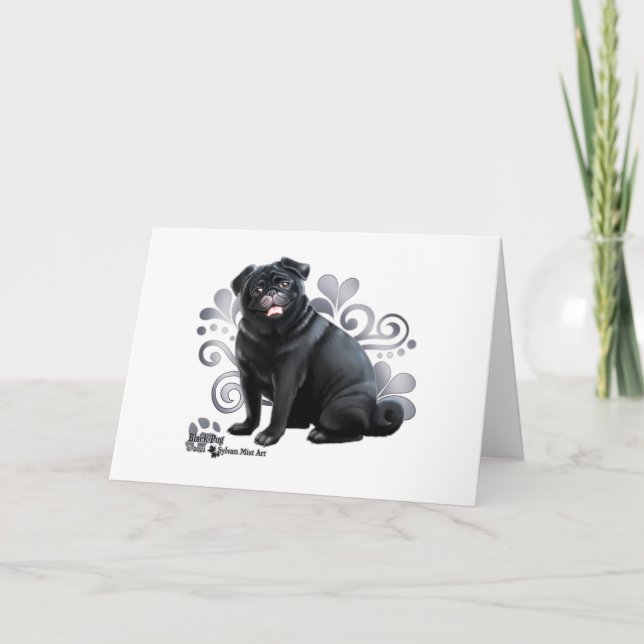 Black Pug Kort (Framsida)