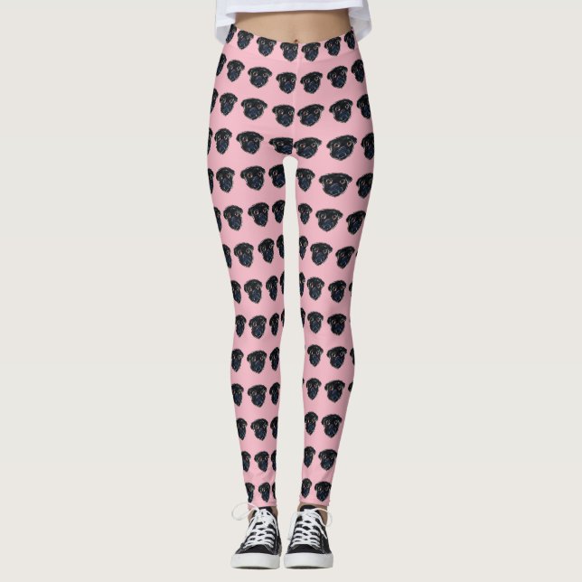 Black Pug Leggings (Framsida)