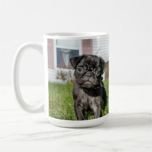 Black Pug Puppy Kaffemugg