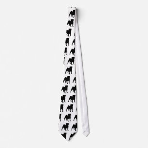 Black Pug Tie 2 Slips