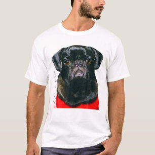 Black Pug Women Manar Pug Mamma Pappa Life Tee Kär