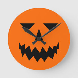 Black Pumpkin Ansikte Clock Stor Klocka