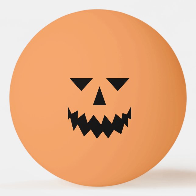 Black Pumpkin Ansikte Ping Pong Boll (Framsidan)