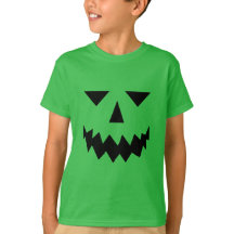 Black Pumpkin Ansikte T-Shirt (barn)