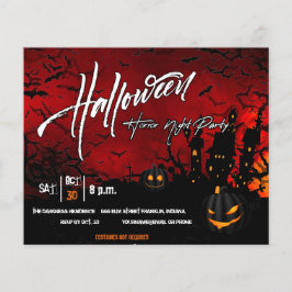 Black Pumpkin Halloween fest Inbjudan Flyer
