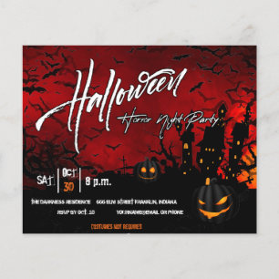 Black Pumpkin Halloween fest Inbjudan Flyer