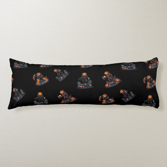 🖤 Black Pumpkin Kung Dekorativ kudde 🎃 (Framsidan)