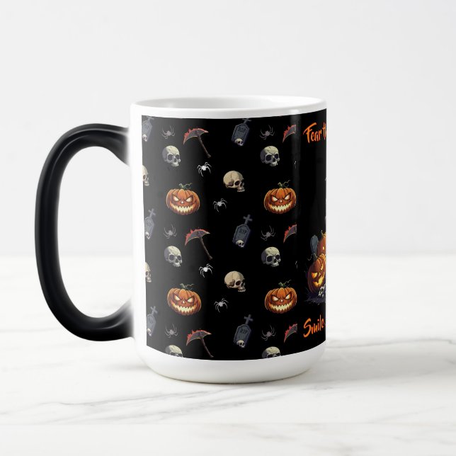 🖤 Black Pumpkin Kung Halloween Mugg 🎃 (Vänster)