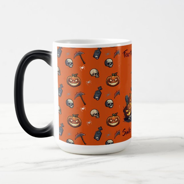 🖤 Black Pumpkin Kung Halloween Mugg 🎃 (Vänster)