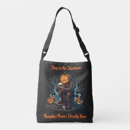 🖤 Black Pumpkin Kung Halloween Tote 🎃 Axelväska