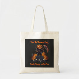 🖤 Black Pumpkin Kung Halloween Tote 🎃 Tygkasse