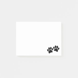 Black Puppy Tass avtryck, Cute Tecknad Post-it Block