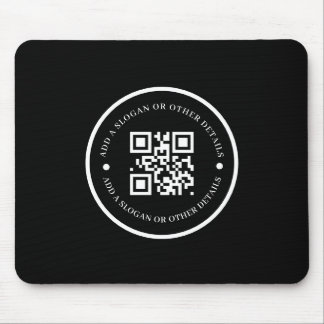 Black QR Code Company Promo mouse pad Musmatta