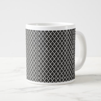 Black Quatrefoil Jumbo Mugg