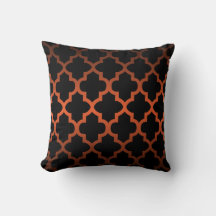 Black Quatrefoil Mönster på Orange Blend