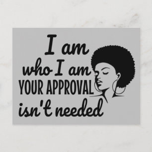 Black Queen Afro African American Vykort