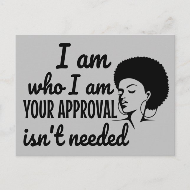 Black Queen Afro African American Vykort (Framsida)