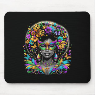 Black Queen Afro African Pärlor Mask Mardi Gras Ca Musmatta