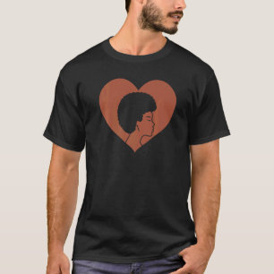 Black Queen Afro Heart Girl Magic Melanin Man Wome T Shirt