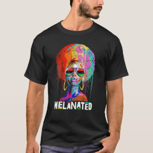 Black Queen Afro Melanin Art African American Stro T Shirt