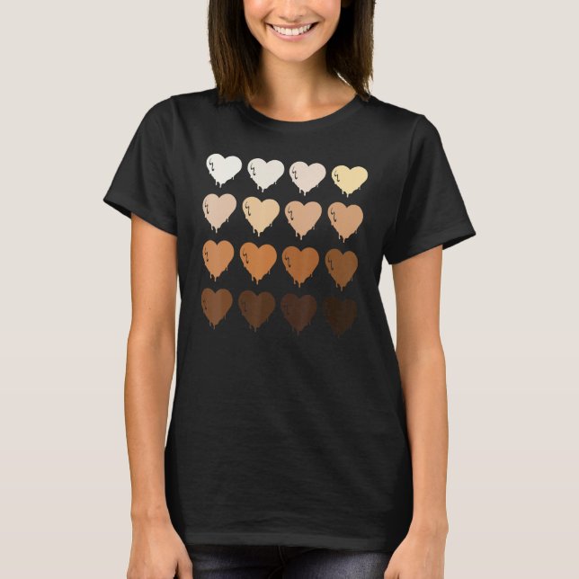 Black Queen Afro Melanin Shades Love African Ameri T Shirt (Framsida)