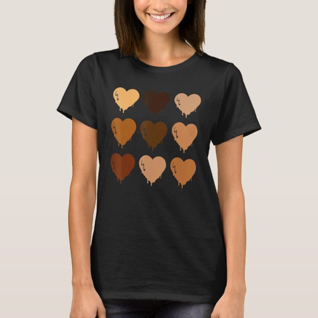 Black Queen Afro Melanin Shades Love African Ameri T Shirt (Framsida)