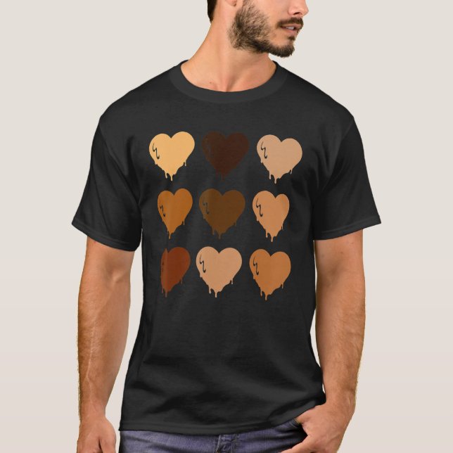Black Queen Afro Melanin Shades Love African Ameri T Shirt (Framsida)