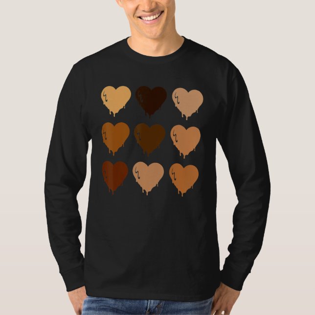 Black Queen Afro Melanin Shades Love African Ameri T Shirt (Framsida)