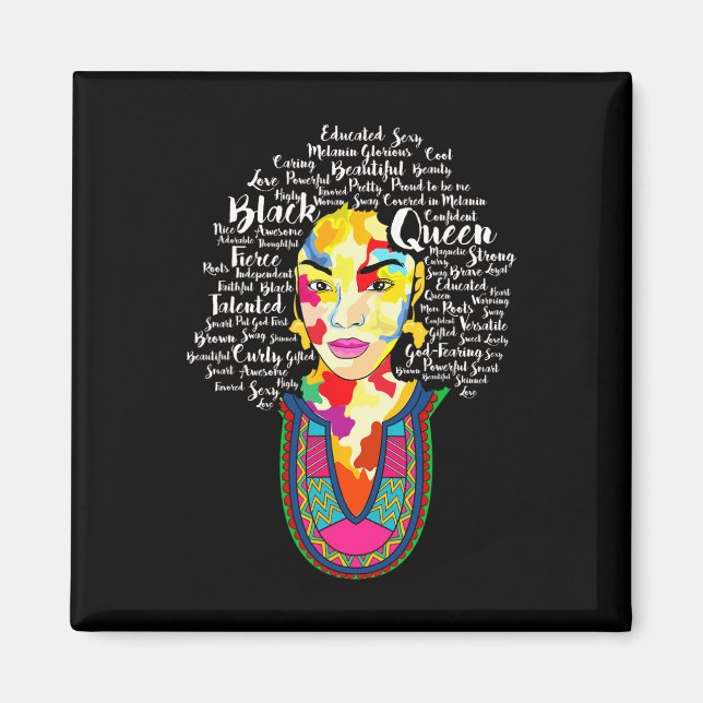 Black Queen Black History Month African American A Magnet (Framsidan)
