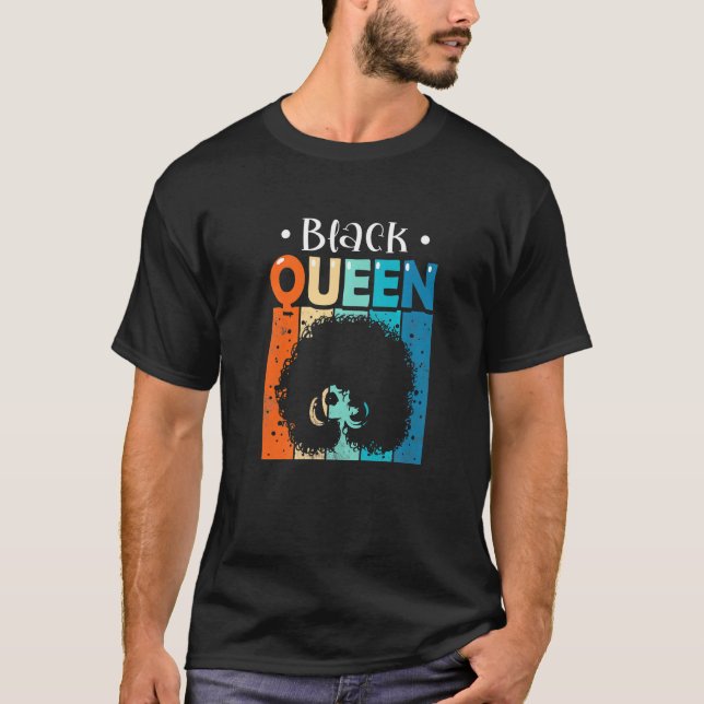 Black Queen Black History Month African Pride Blac T Shirt (Framsida)