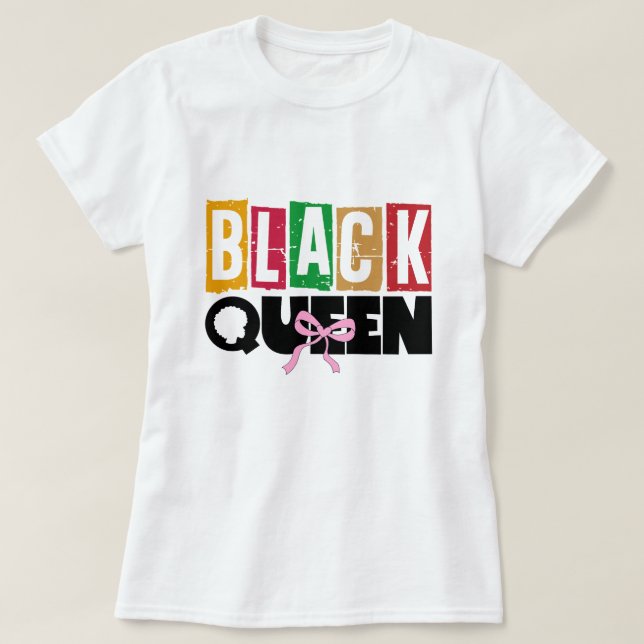 Black Queen - Black History Month T-Shirt (Design framsida)