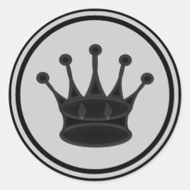 Black Queen Chess Biet Runt Klistermärke