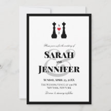 Black Queen Chess Delarare Lesbisk Bröllop