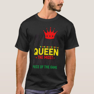 Black Queen Chess Gaming Quote Gamer Pun Text Desi T Shirt