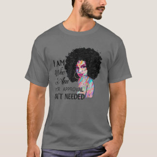 Black Queen Dam Curly Natural Afro African Americ T Shirt