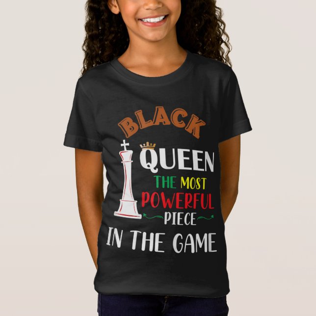 Black Queen - den mest kraftfulla svarta historikm T Shirt (Framsida)