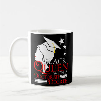 Black Queen Doctorate Phd Degree Studenten Afrika Kaffemugg
