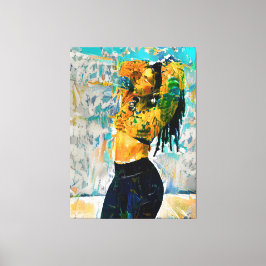 Black Queen Dreadlock Kanvastryck Wall Art