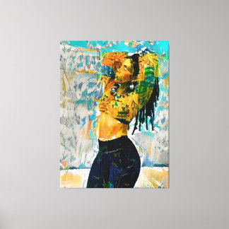 Black Queen Dreadlock Kanvastryck Wall Art