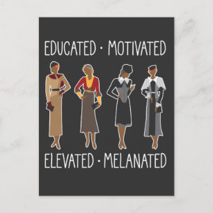 Black Queen Educated African American Vykort