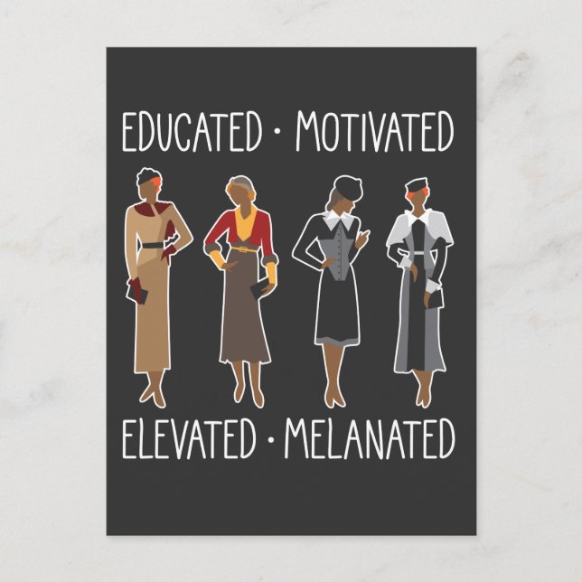 Black Queen Educated African American Vykort (Framsida)