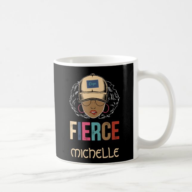 Black Queen | Fierce | Black Woman Kaffemugg (Höger)