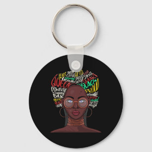 Black Queen for Women African Natural Afr Nyckelring