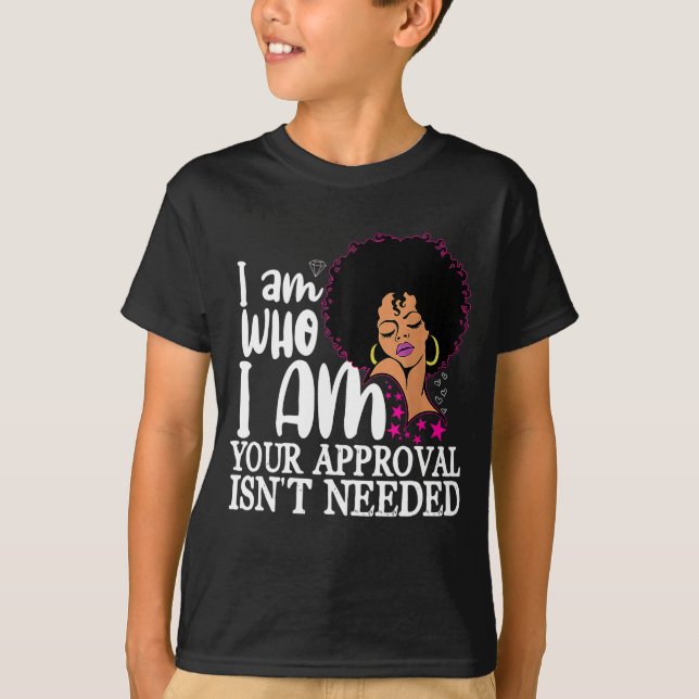 Black Queen Gifts Curly Natural Afro African Ameri T Shirt (Framsida)