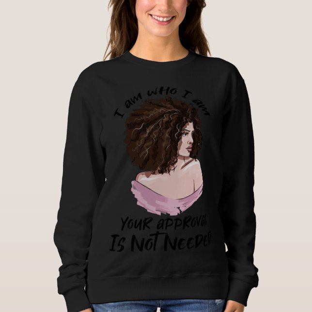 Black Queen Lady Curly Natural Afro African Americ T Shirt (Framsida)
